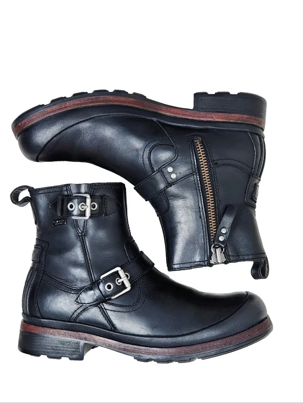 UGG Event Waterproof Motorcycle Boots Sz 9 Leather Harness Zip 1003402 Sheepskin